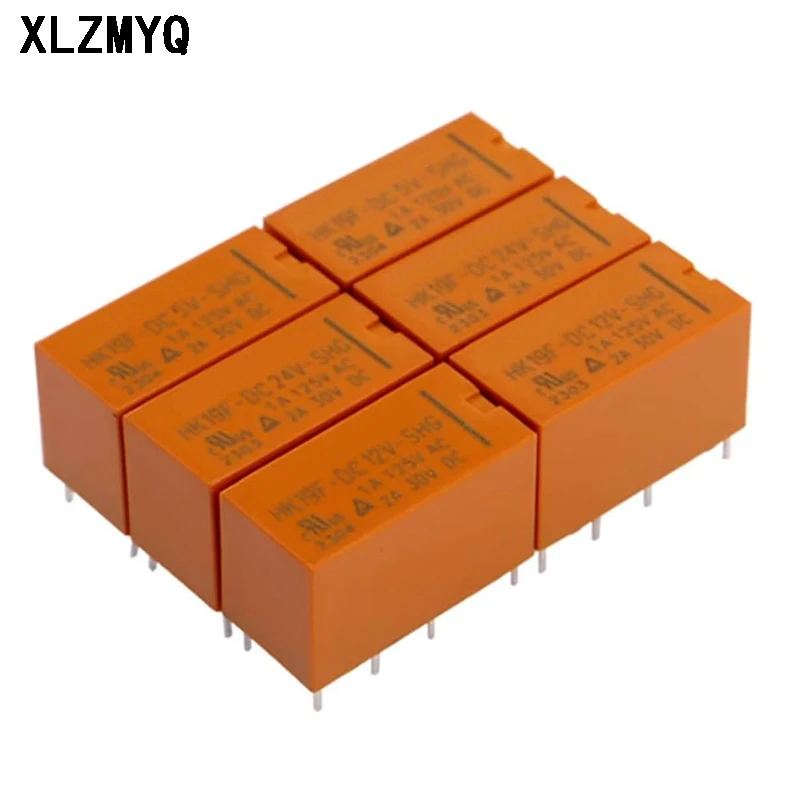 10pcs Relay HK19F-DC3V-SHG HK19F-DC5V-SHG HK19F-DC12V-SHG HK19F-DC24V-SHG HK19F 3V 5V 9V 12V 24V 8PIN 2A Relays