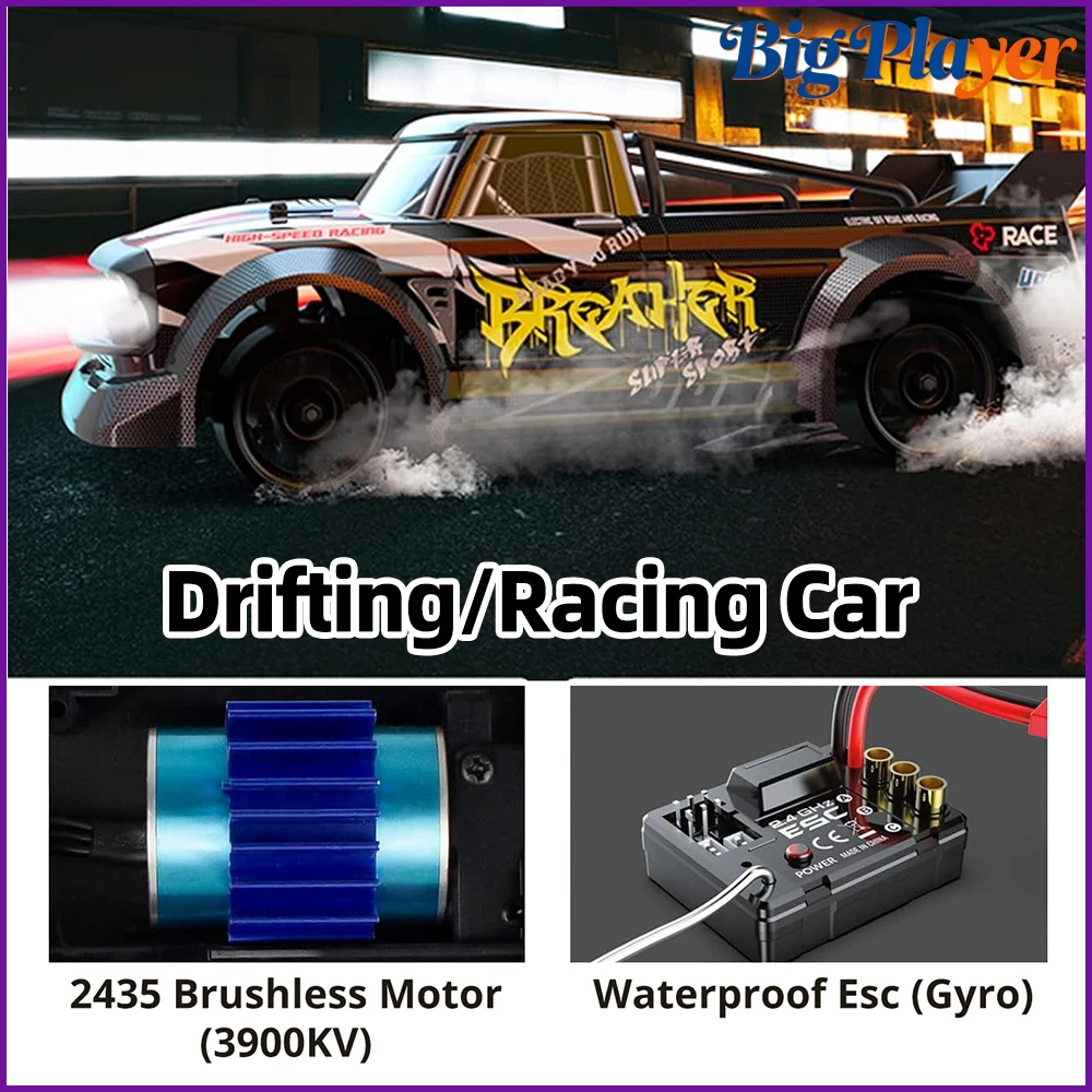 UDRC UD1601 UD1601PRO 1/16 Brushless RC Car 60km/h High Speed Off-Road Drift Racing Car ESP  RTR Toy Gift for Boys Adults