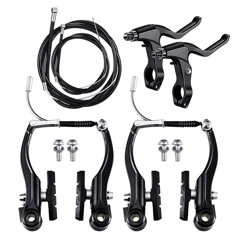 Lightweight Bike V-Type Brake Set Includes Calipers Levers Cables Bicycle Accessories For Mountain Bikes Road Bikes