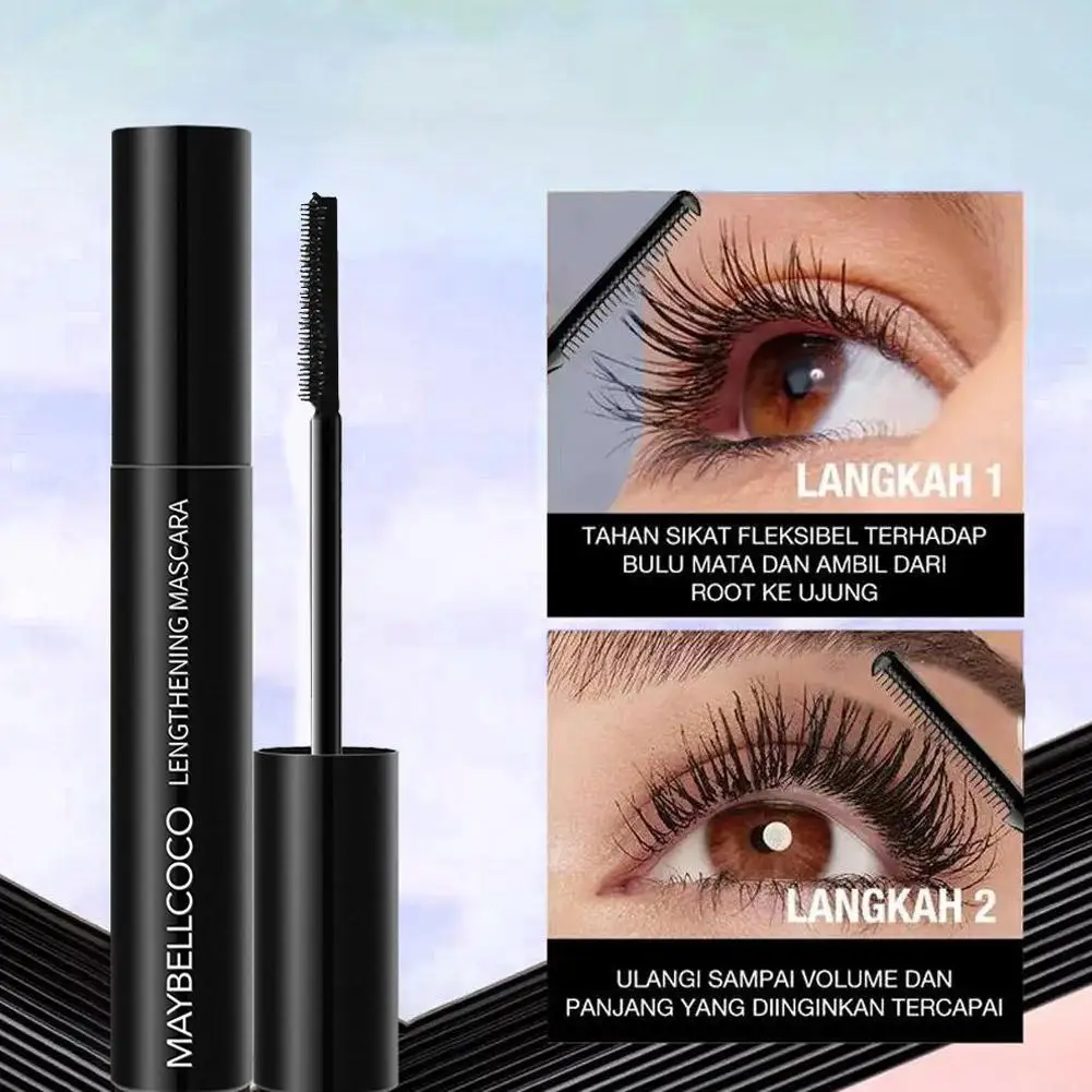 Glitter Mascara Fast Dry Eyelashes Curling Extension Makeup Waterproof Long-lasting Lengthens Eye Lash Black 4D Mascara
