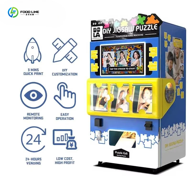 2026 New Jigsaw Vending Machine DIY Picture Puzzle Self-Service Coin Pay & Mobile Wallet for Library Customized