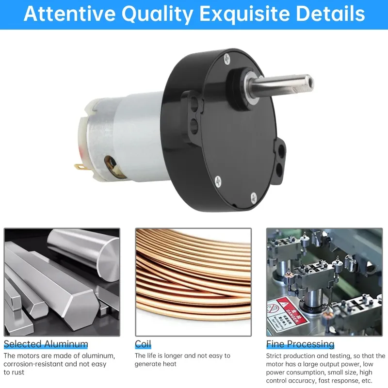 R380 gear motor 12V 1600 RPM high torque DC motor replaceable for mini washing machines, clothes dryers, household appliances