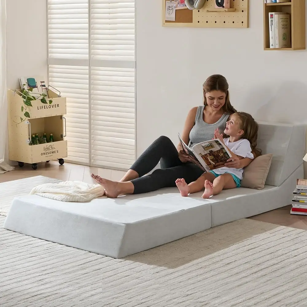 

Folding Sofa Bed, Sleeper Chair And Futon Couch, Convertible Bed, Floor Sofa For Living Room/Guest Room/Dorm/Home Office, Twin