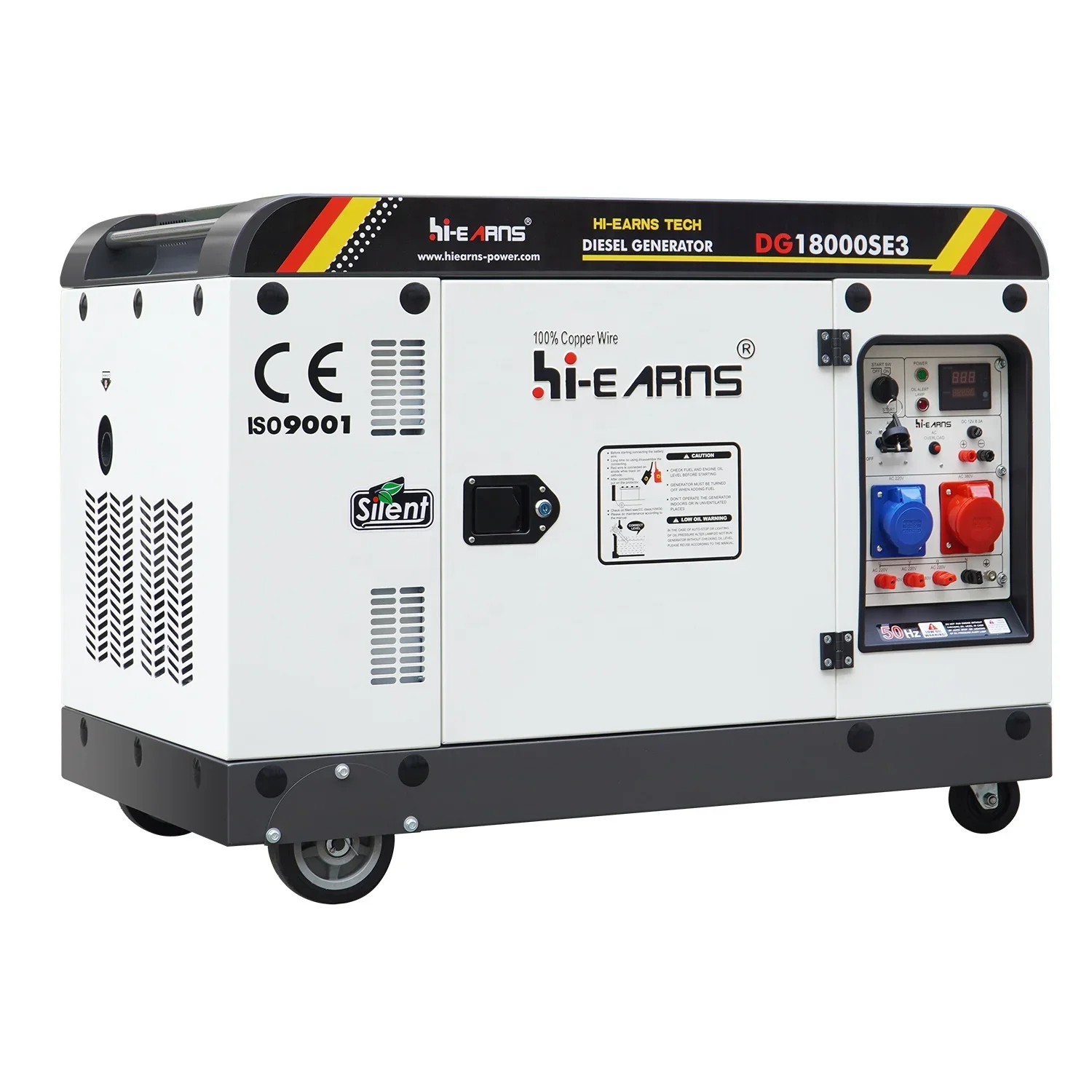 

hiearns portable electric diesel generator 12KW 13KW 16.5KVA 15KVA with HR998FDE 30hp 1 cylinder diesel engine