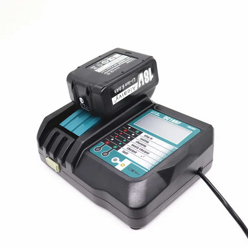 Carregador de bateria para Makita, Carregamento LCD, DC18RF, 3.5A, 14.4V, 18V, BL1445, BL1440, BL1430, BL1860, BL1840, BL1850
