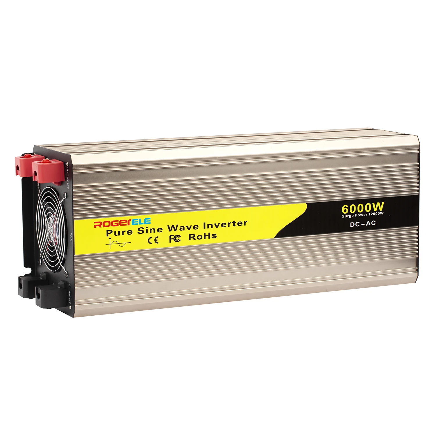 6000W Solar Inverter: 12V DC To 220V AC, High Conversion Efficiency Pure Sine Wave Inverter For Outdoor Portable Power Supply