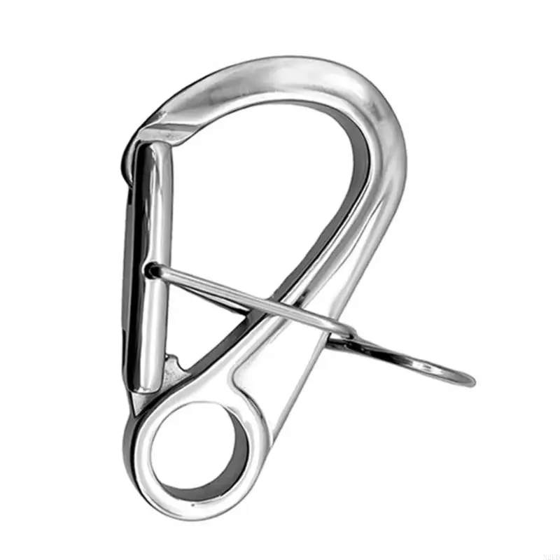 Professional Corrosion Resistant 316 Stainless Steel Auto Locking Carabiner Hook for Marine Kayak Boats and Climbing Safety N2UD