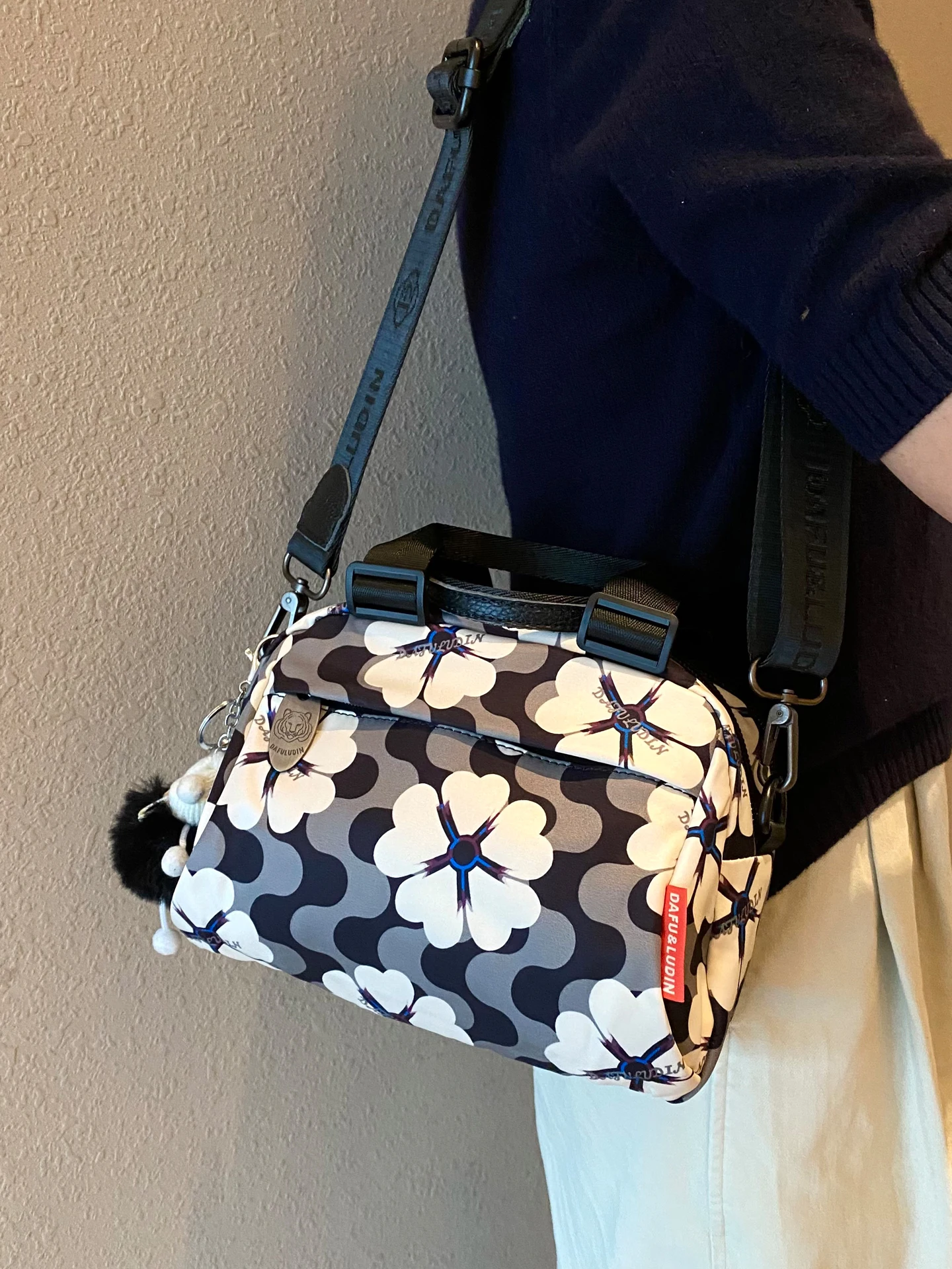 

Многослойная сумка-кроссбоди из ткани Оксфорд, женская повседневная сумка для поездок на работу, с принтом, из мягкого нейлона, на молнии