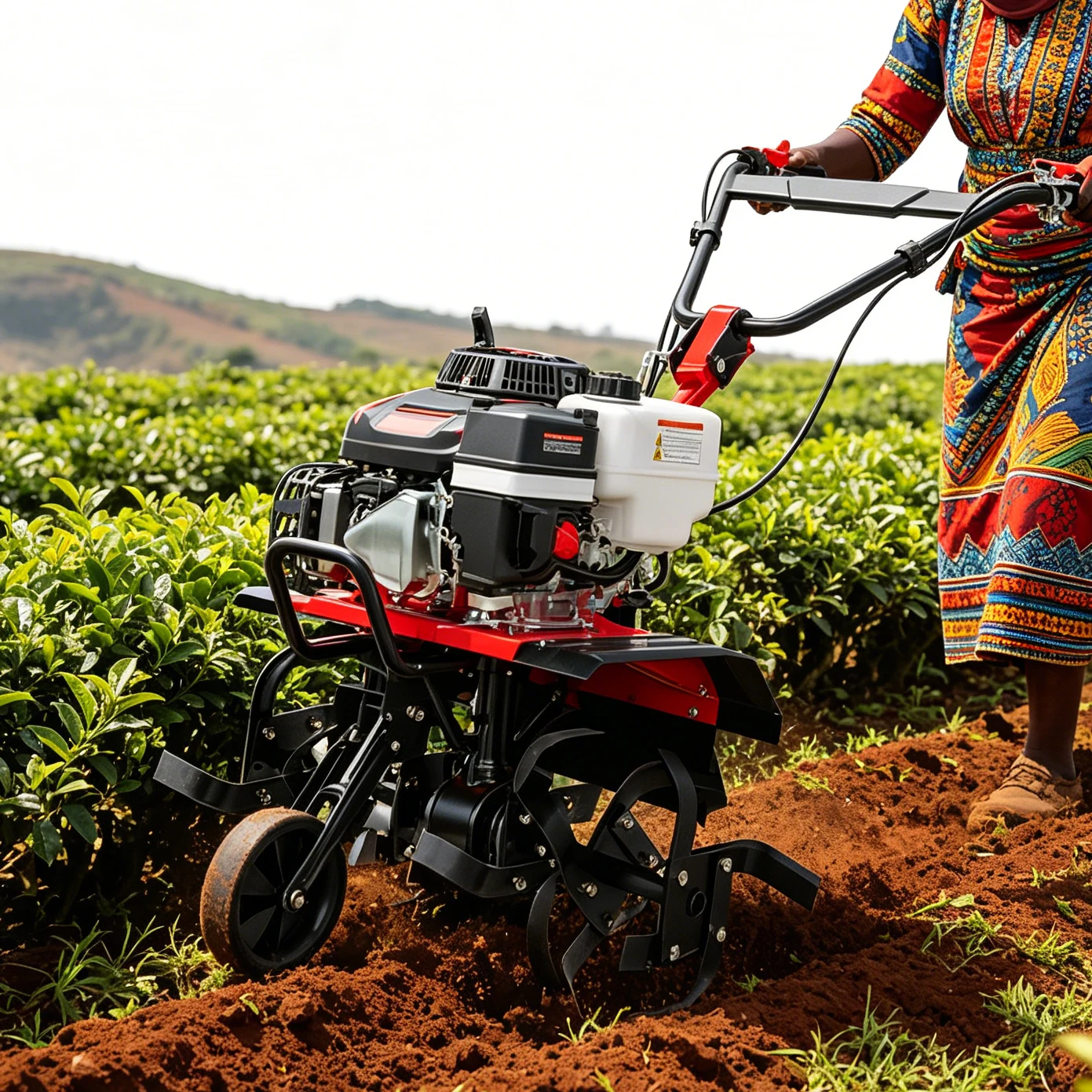 New 2WD Walking Tractor Small Diesel Power Plow Tiller Home Use High Productivity Farm Soil Cultivator Plough Machine