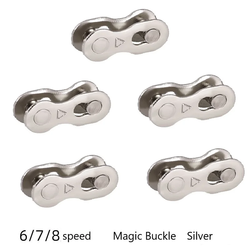 5 Pair Bicycle Chain Link Connector Joints Magic Buttons Cycling Speed Quick Master Links For Mountain Bike 6/7/8/9/10/11/12 S