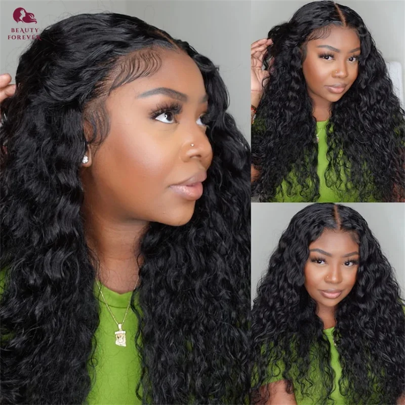 Beautyforever Smart 13x4 Lace Frontal Wig Water Wave Glueless Wig Human Hair Ready to Wear Brazilian Transparent Lace Front Wig