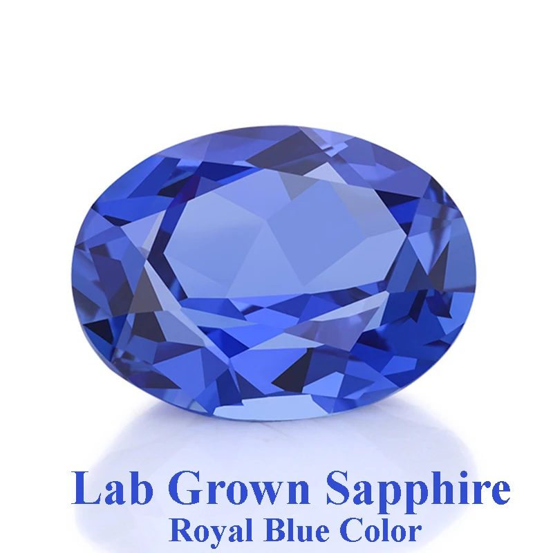 

Lab Grown Sapphire Royal Blue Color Oval Shape Quality Pendant Gemstones for Charm Jewelry Making Selectable AGL Certificate