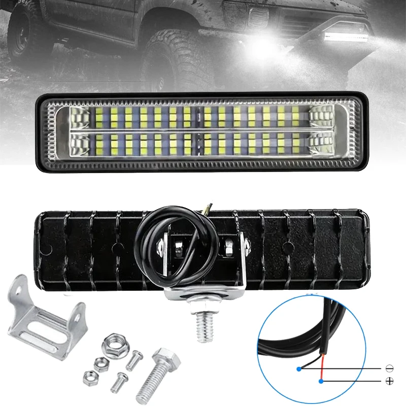28/18/6Leds 84W Work Light Bar Flood Light Driving Fog Lights Off-Road LED Lightbar Work Lamp For Car SUV 4WD LED Beam