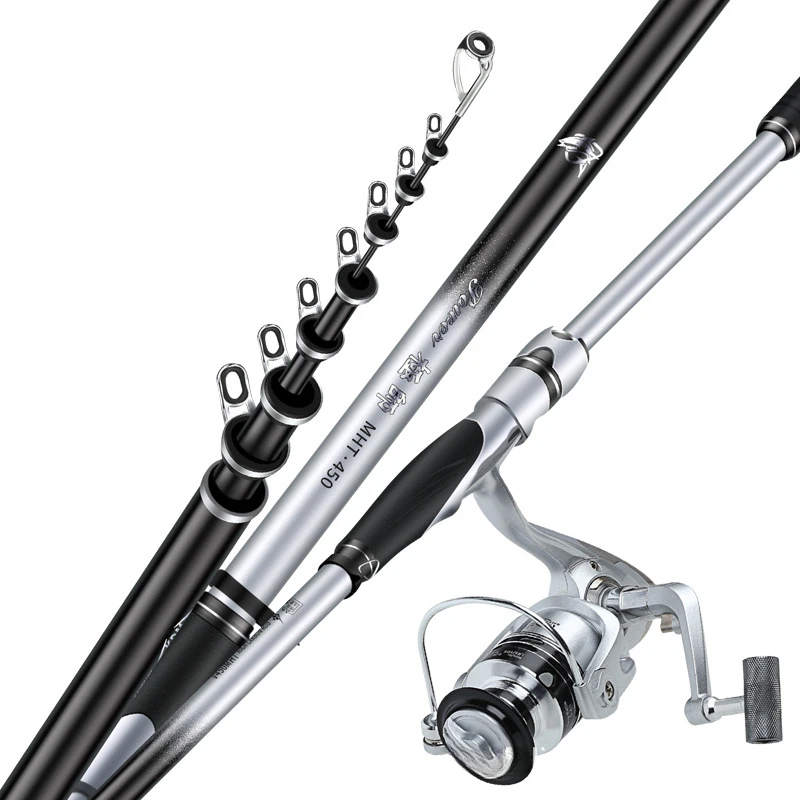 Rock Fishing Rod,Square Guide Ring,Ultra Light,UltraHard,High Carbon,Sea and Fresh Water, Dual Purpose, 3.6m-4.8m