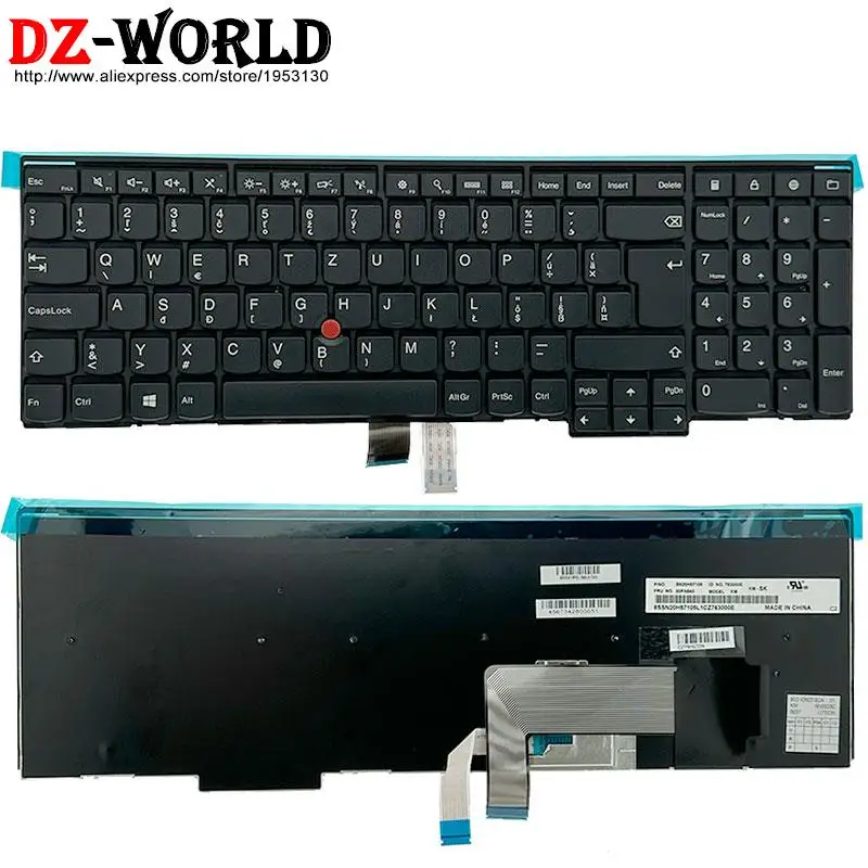 SK Slovakia Backlight Keyboard for Lenovo Thinkpad P50S T560 W540 T540P W541 T550 W550S L540 L560 L570 E531 E540 04Y2489 00PA640