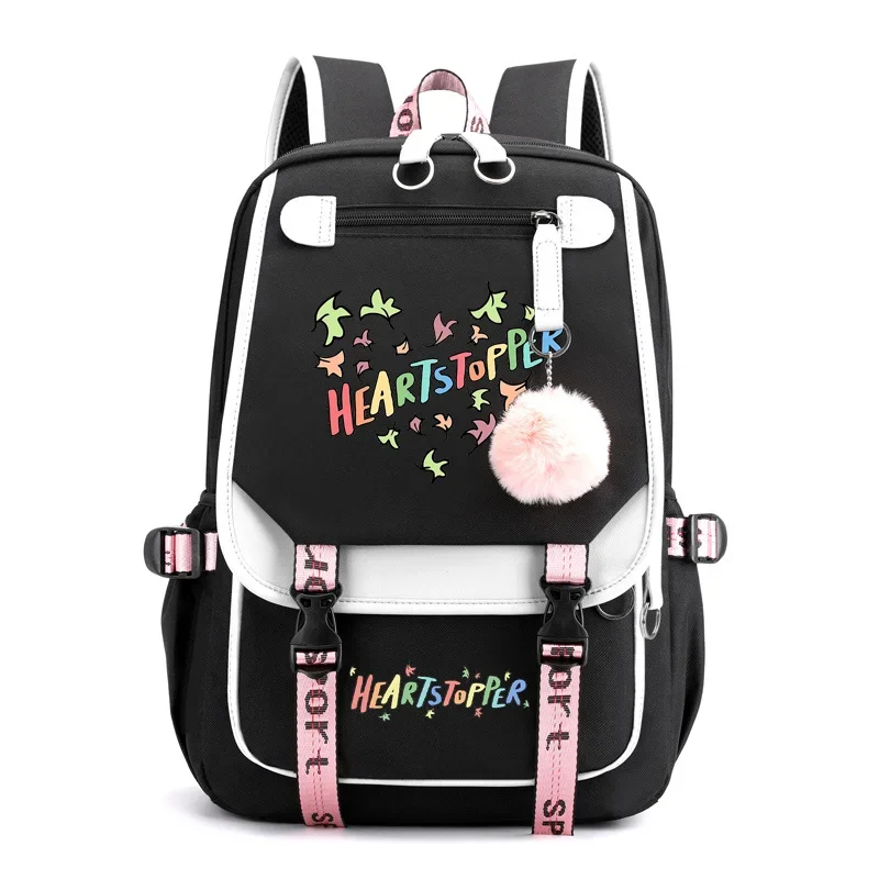 New fashion Heartstopper backpack men's and women's laptop backpack USB outdoor fulfillment large capacity backpacks