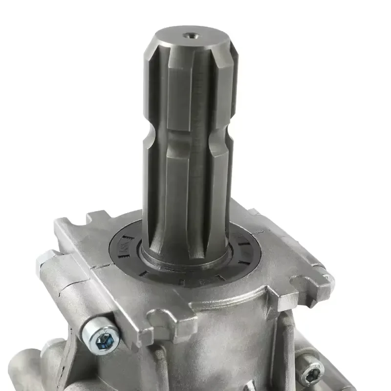 Customization Spiral Bevel Gear Box for PTO Shaft High Efficiency Lawn Mower Gearbox 50HP Big Torque Agricultural Machinery