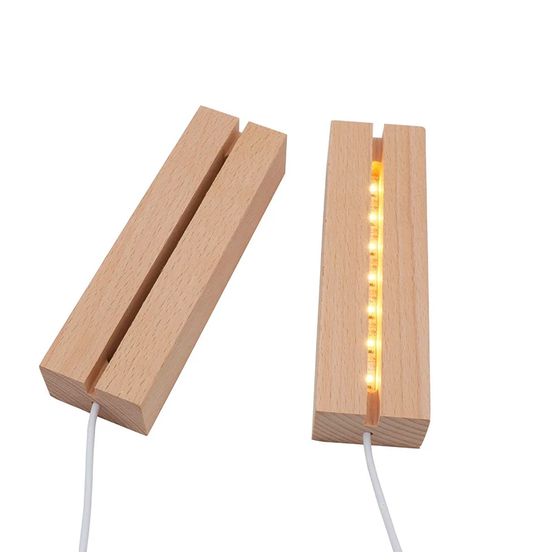 12cm 15cm USB Powered Rectangle Lamp Base Led for Acrylic Night Lights