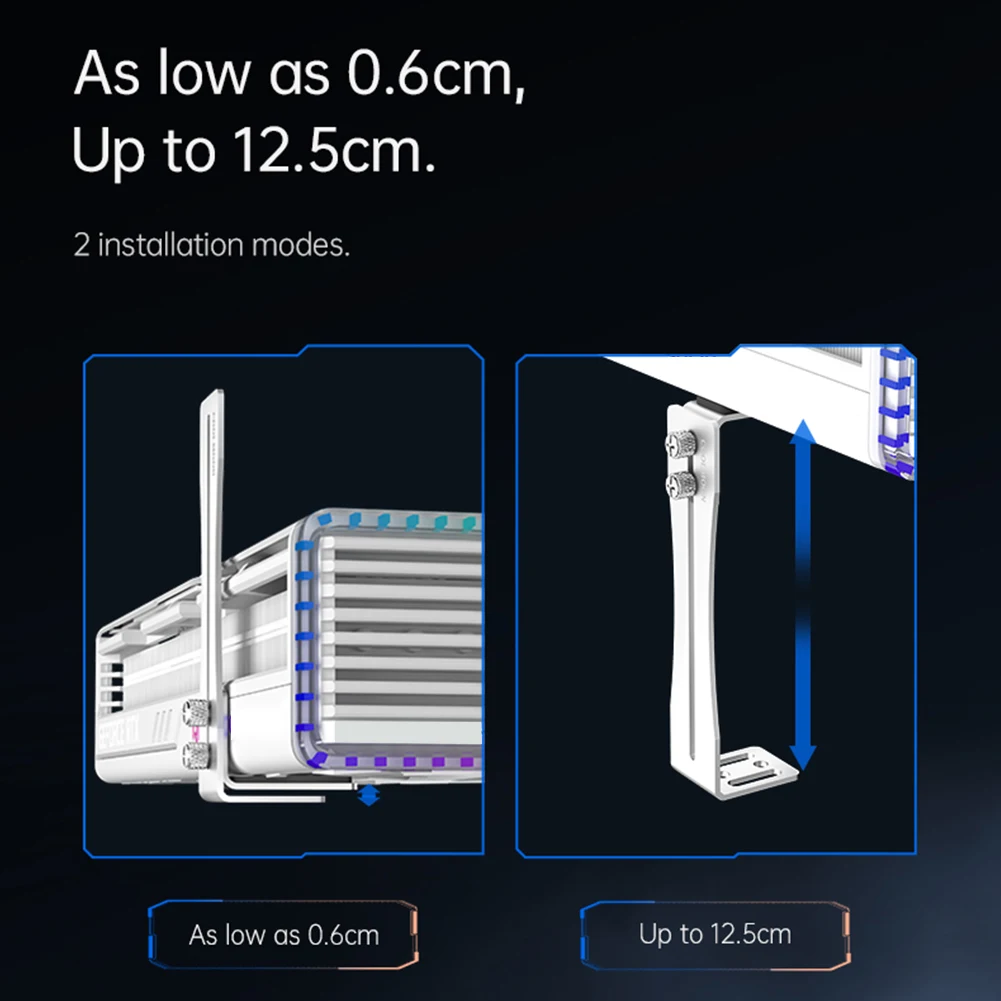 Telaio di supporto della scheda grafica Resistente all'usura Staffa fissa per GPU piccola Rack di supporto della scheda video antiruggine per il montaggio del computer fai-da-te