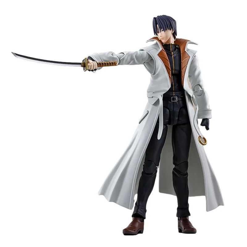 Bandai Genuine SHF Rurouni Kenshin Shinomori Aoshi Anime Action Figure Collectible Joints Movable Model Toys Ornaments Gift Kids