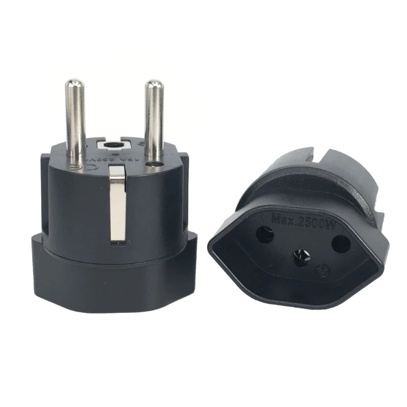 International Travel Adapter Socket Connector 10A 250V Power Converter for France Germany Swiss to European Plug Adapter
