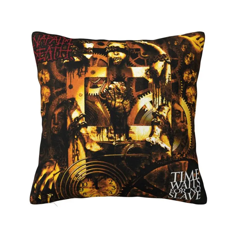 Custom Black Heavy Metal Band Napalm Death Grindcore Modern Throw Pillow Covers Chair Cushion