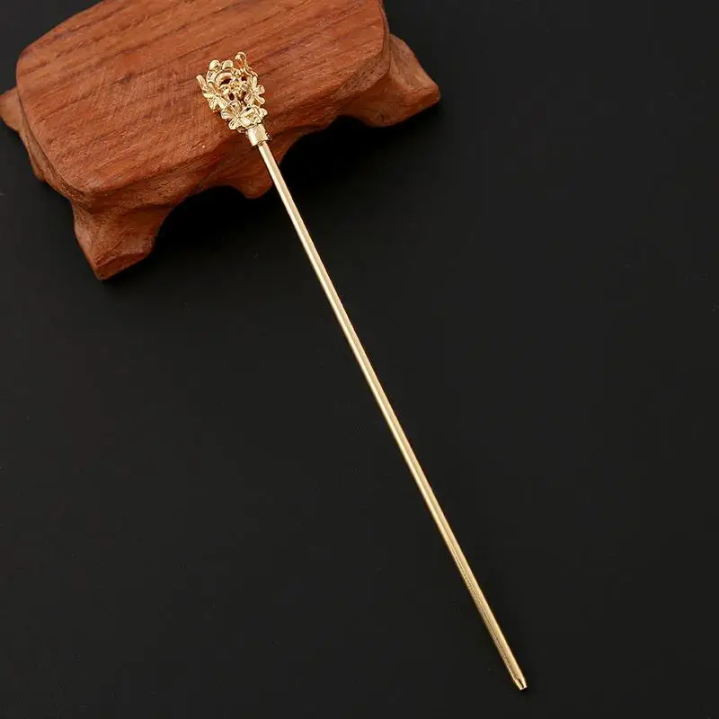 ヴィンテージ ヘアスティック 10 本 – 銅のラインストーンの箸、滑らかで耐久性があります。 |   結婚式/パーティー/プロム用アクセサリー