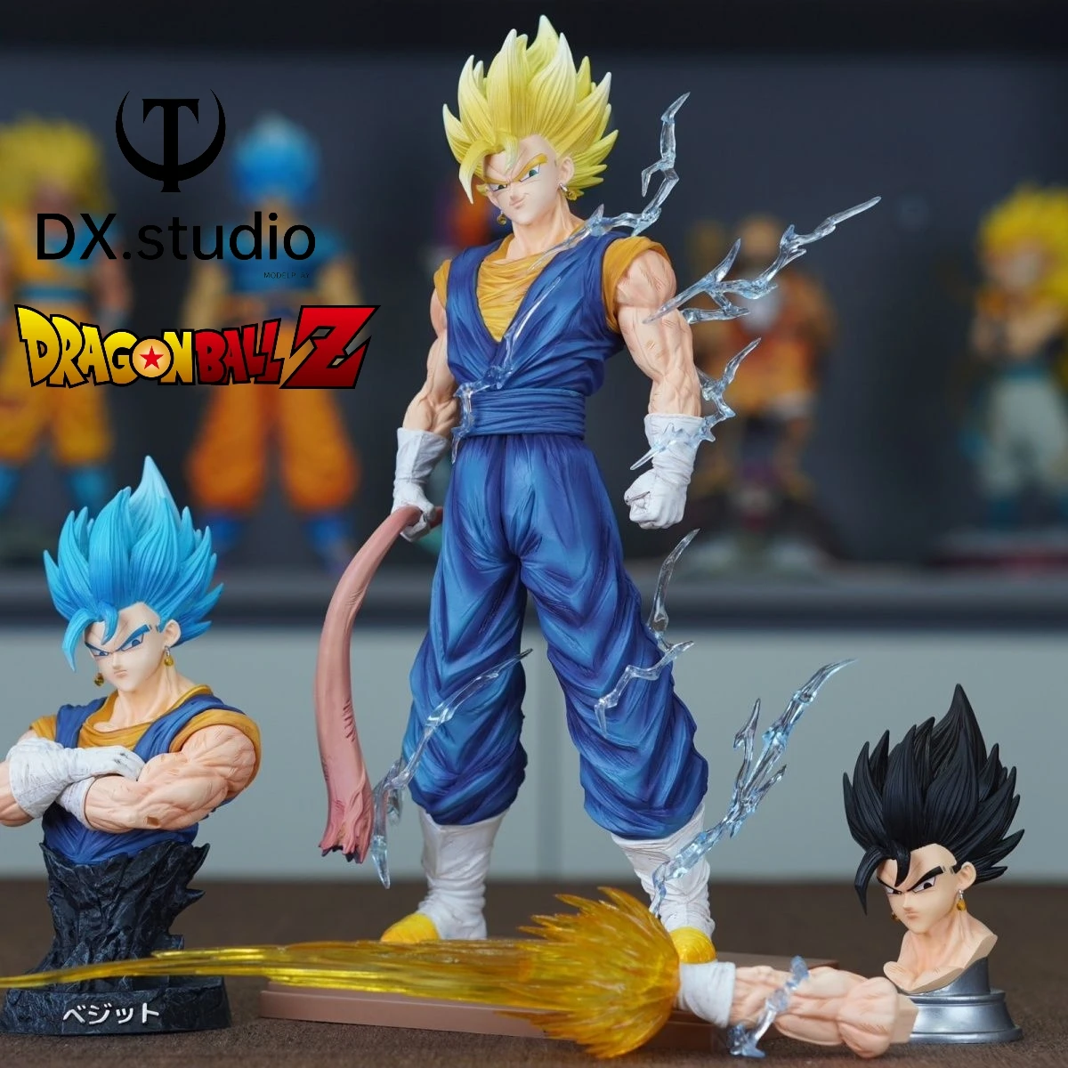 

LK Stuio HB Vegetto Dragon BallZ Goku SSj3 12,59 дюйма/32 см можно перемещать три головки, сменные фигурки из ПВХ, горячие игрушки, подарки