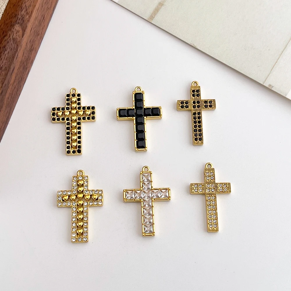 

Cordial Design 20Pcs Jewelry Findings & Components/DIY Pendant For Necklace/Stainless Steel Charms/Cross Shape/Hand Made #195658