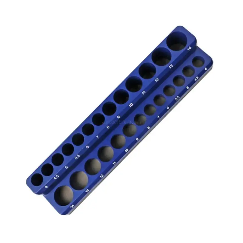 Alat Pengatur Bit 1/4 3/8'', Tempat Bit Obeng 1/4 Inci, 3/8 Inci & Inci, Basis Magnetik Q81C