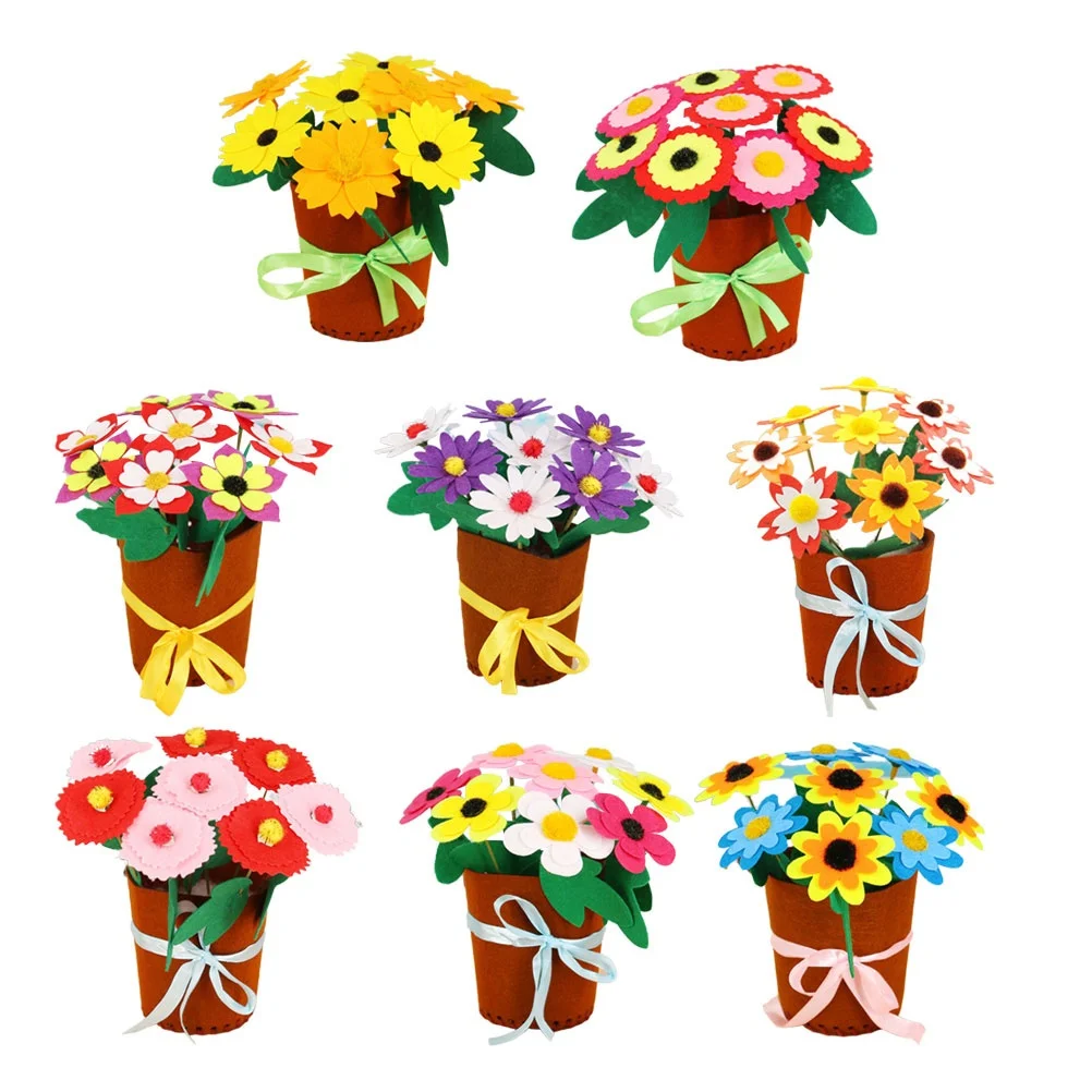 8 مجموعات من مواد الزهور التي يمكنك صنعها بنفسك، مجموعة أدوات يدوية من القماش للأطفال والمراهقين، هدية عيد الحب، مستلزمات الزهور الاصطناعية