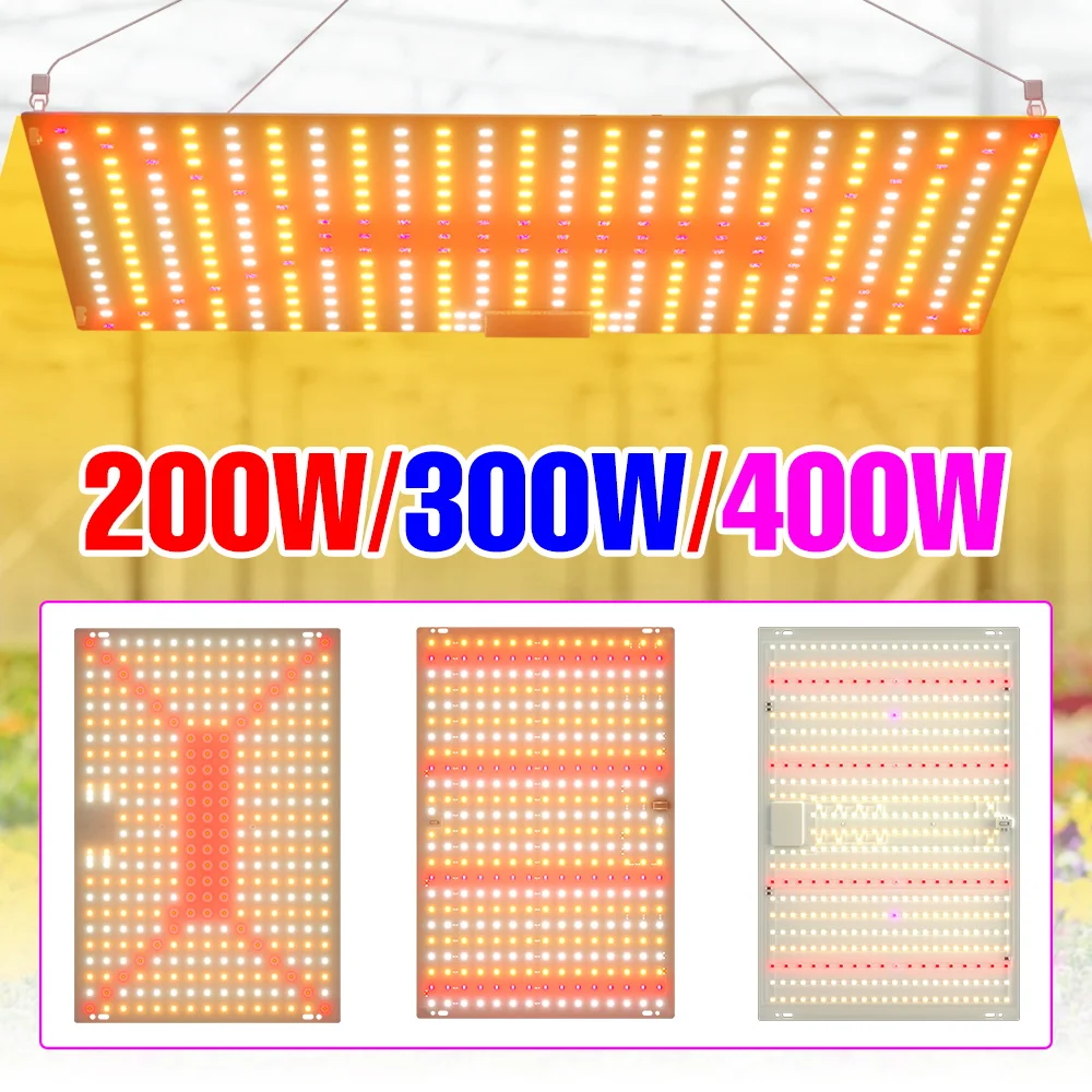 400W LED Full Spectrum Growth Light Quantum Plate Plant Cultivation Lamp IR UV Indoor Greenhouse Tomato Vegetables Fill Lighting