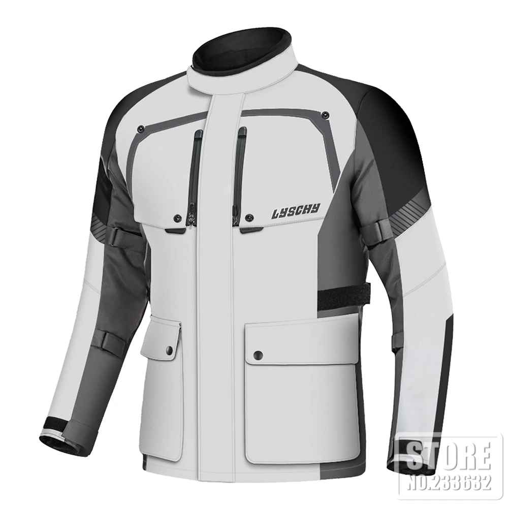 LYSCHY Motorjas Broek Pak Koudbestendig Waterdicht Winter Heren Motorrijden Moto Jas Beschermende uitrusting Armor Kleding