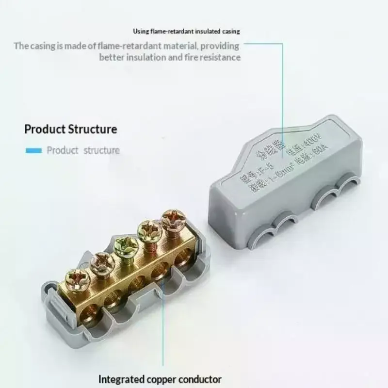 Compact Splice Electrical Connectors High Power Conductor Corrosion Resistant for Solar Panel Outdoor Circuit Connections