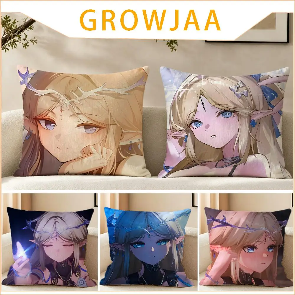 Cartethyia Wuthering Waves Cushion Cover Pillow Short Plush fresh natural Cushion for Living Room Bedroom Sofa Home Decoration