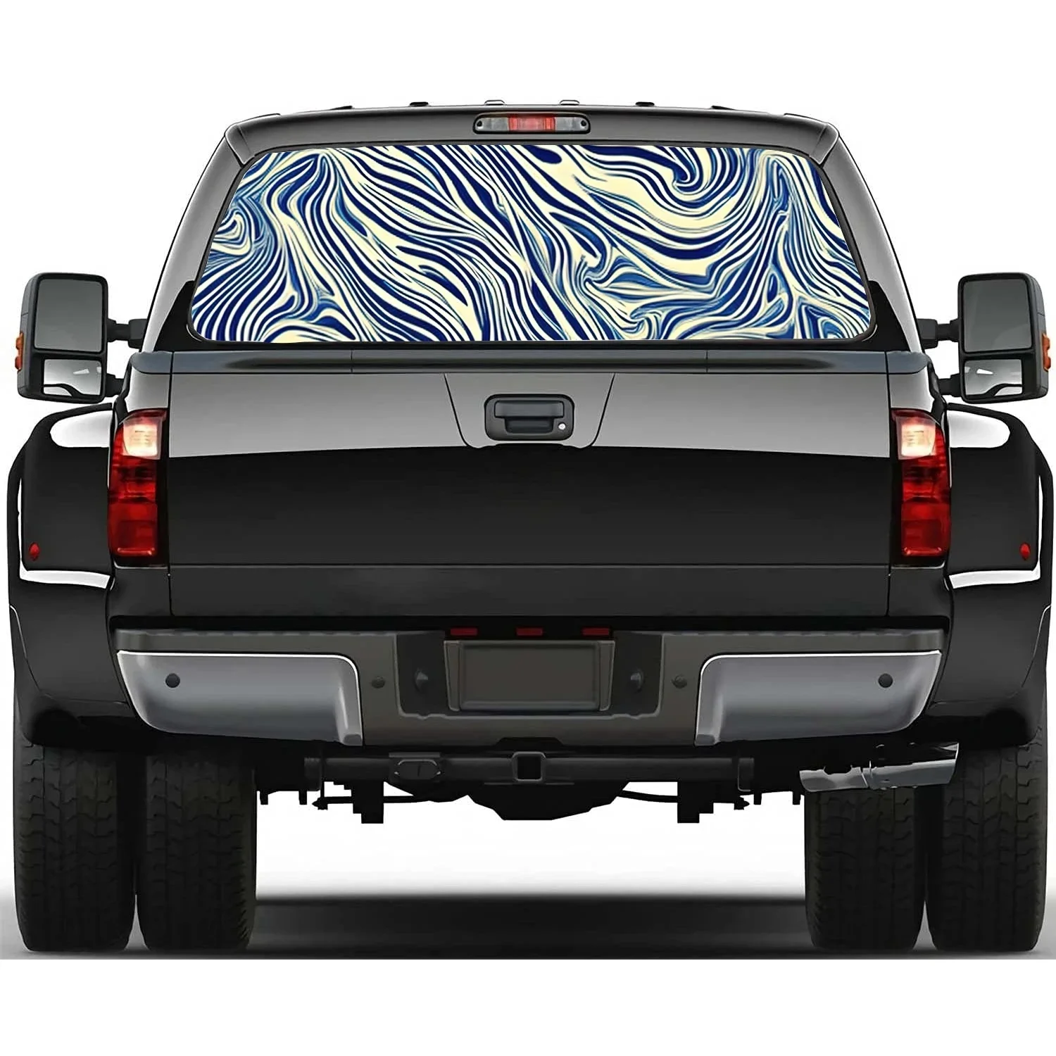 

Abstract Pinstripe Car Rear Window Decal Fit Pickup,Truck,Car Universal See Through Perforated Back Windows Vinyl Sticker