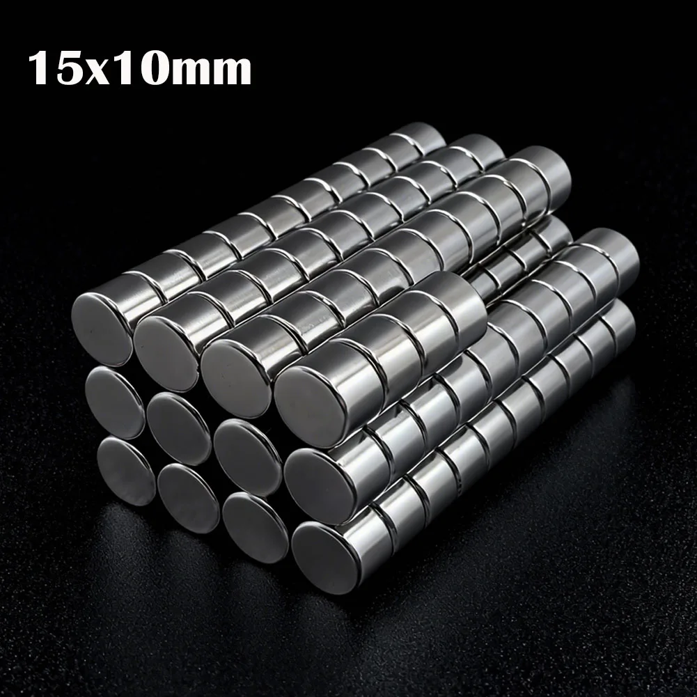10-40Pcs 15x10mm Super Powerful Round Magnet Neodymium Magnets  N35 NdfeB Strong Magnet Permanent Magnetic Imanes Magnetic Sheet