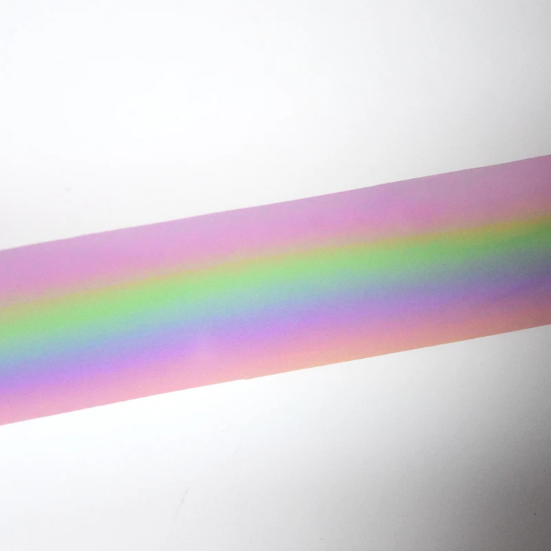 100cm gradiente Aurora lamine per unghie carta arcobaleno trasferimento stagnola adesivi vetro rotto marmo Laser Nail Art Sticker decorazione