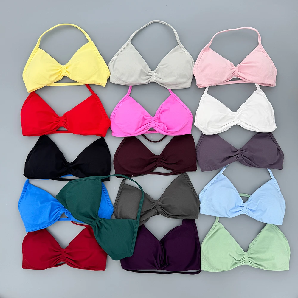 Strappy Bra Gym Top Women High - Sports Bra Racerback recension och pris