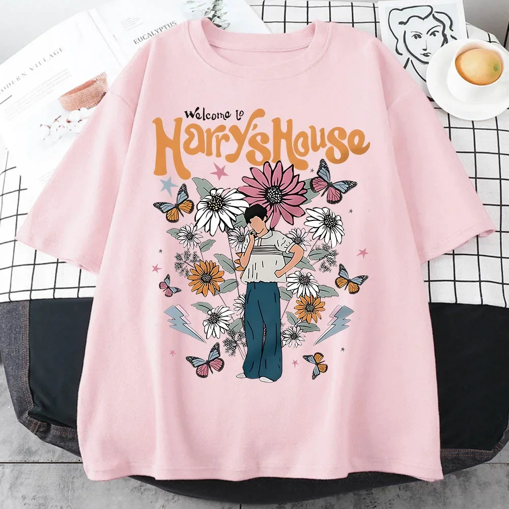 Harrys House Women T-shirts 100% Cotton Summer Manga Graphic Short Sleeve Tee Soft Originality Slice of Life Individualization