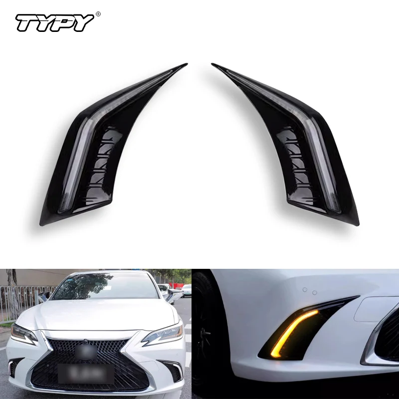 

TYPY LED Dynamic Turn Signal Daytime Running Light DRL Daylight Fog Lamp For Lexus ES200 ES250 ES300h 2018 2019 2020 2021 2022