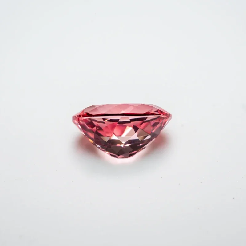 مختبر نمت Padparadscha شكل بيضاوي أحمر لوتس اللون VVS1 الأحجار الكريمة للسحر DIY بها بنفسك صنع المجوهرات سوار شهادة قابلة للاختيار