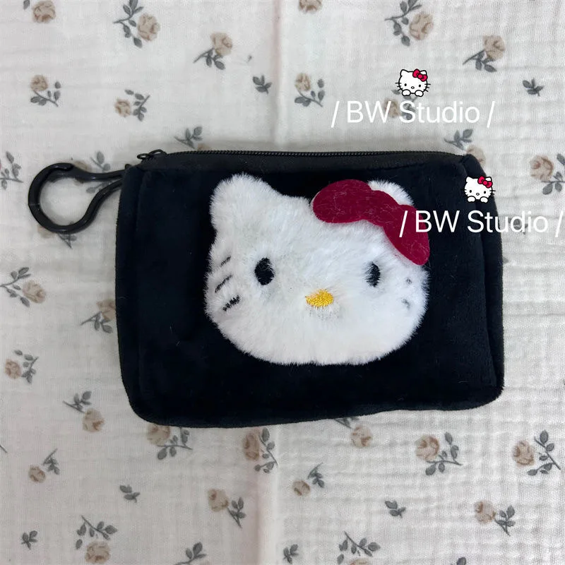 Sanrio Kawaii Hello Kitty Y2K Mini Storage Bag Girl Heart Sweet Cute Cartoon Anime Pocket Purse Portable Bag Pendant Kid Gift