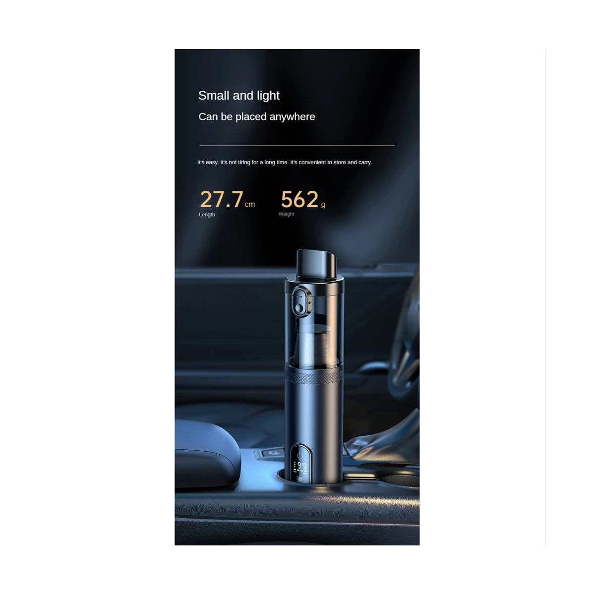 13000Pa tragbarer Auto-Staubsauger, starke Saugkraft, bürstenloser Staubsauger, Dual-Use-Handheld-Desktop, Gunmetal-ABLM