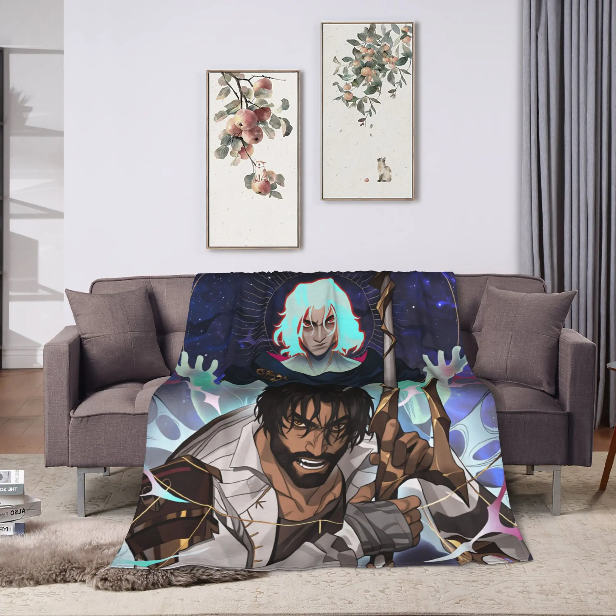 Arcane Blanket Viktor Game Anime Jinx Jayce Caitlyn Jesus Sevika Warm Soft Plush Throw Blanket For Flannel Bedspread Bed Cover