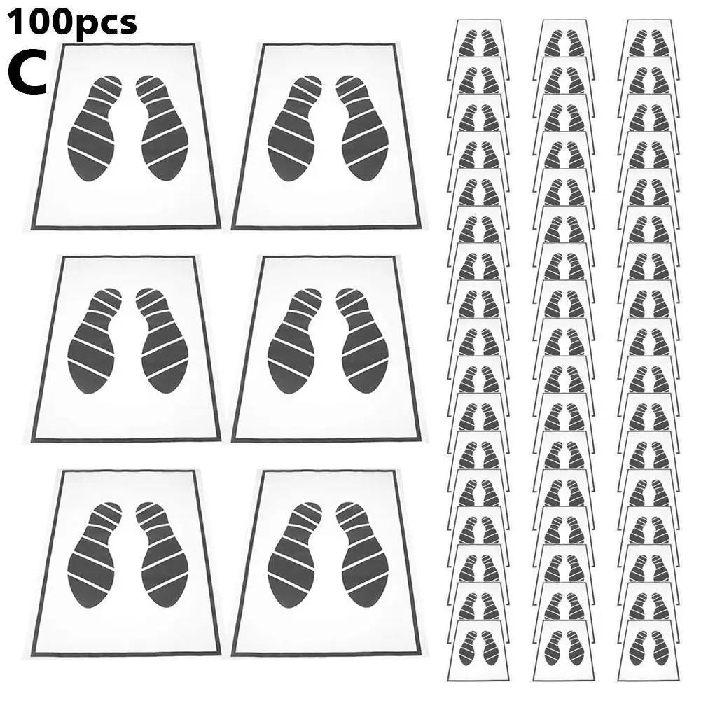 100Pcs Disposable Car Foot Mats Portable Paper Vehicle Foot Pads For Protection Disposable Car Mat Paper Anti-dirty Mat