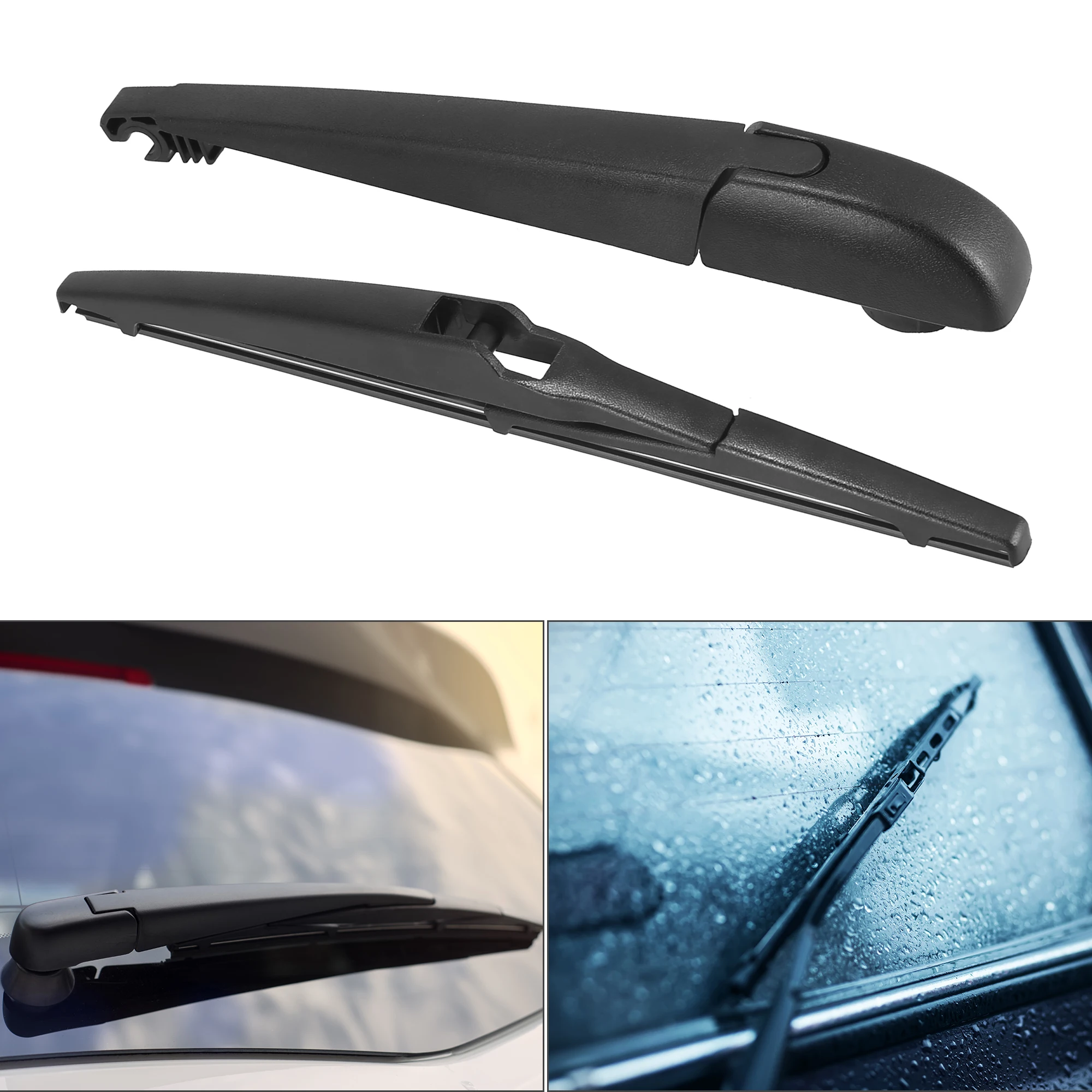 Uxcell Rear Windshield Wiper Blade Arm Assembly Pack of 2 Black for Toyota RAV4 2013-2019 for Toyota Auris Touring 2012-2018