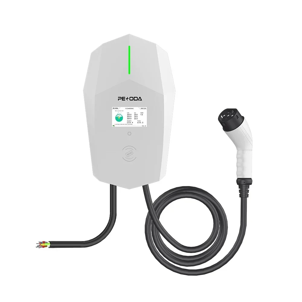 22kw WiFi Type 2 EV Charger Station with OCPP Protocol 32A Wallbox 3Phase Fast Charging 5m Cable Length