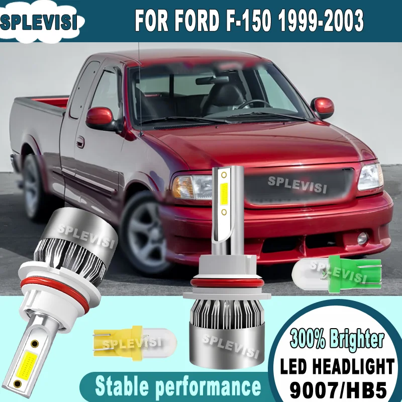 

4500LM/Bulb Plug-and-play 9007 more 300% light output than than halogen LED HEADLIGHT For Ford F-150 1999 2000 2001 2002 2003