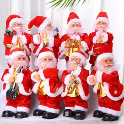 Muñeco Musical Eléctrico de Santa Claus con Música, Adorno Navideño para Fiestas, Regalo de Navidad para Niños